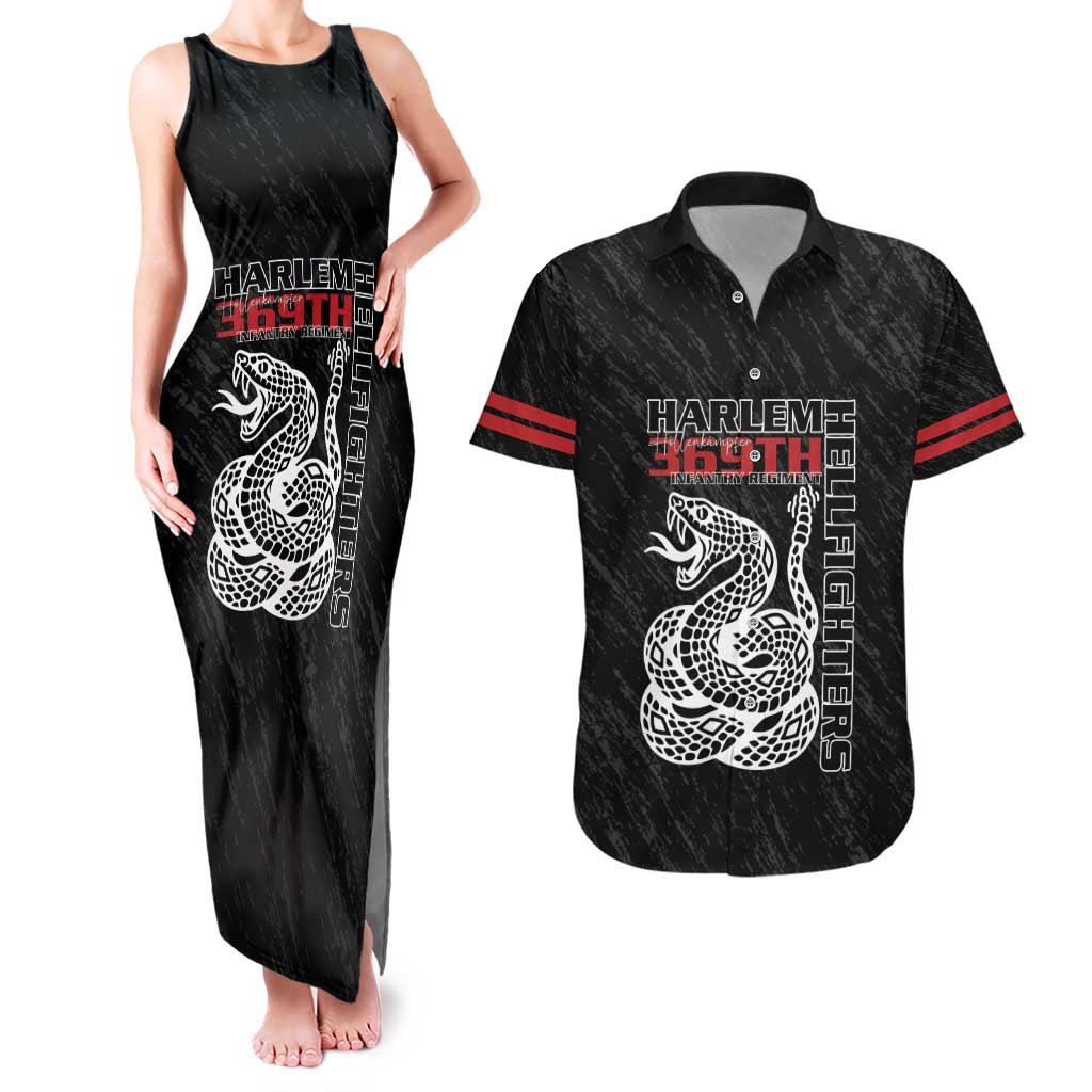 Harlem Hellfighters Couples Matching Tank Maxi Dress and Hawaiian Shirt 369th Infantry Regiment - Wonder Print Shop