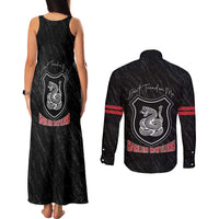 Harlem Hellfighters Couples Matching Tank Maxi Dress and Long Sleeve Button Shirt 369th Infantry Regiment - Wonder Print Shop