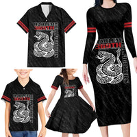 Harlem Hellfighters Family Matching Long Sleeve Bodycon Dress and Hawaiian Shirt 369th Infantry Regiment - Wonder Print Shop