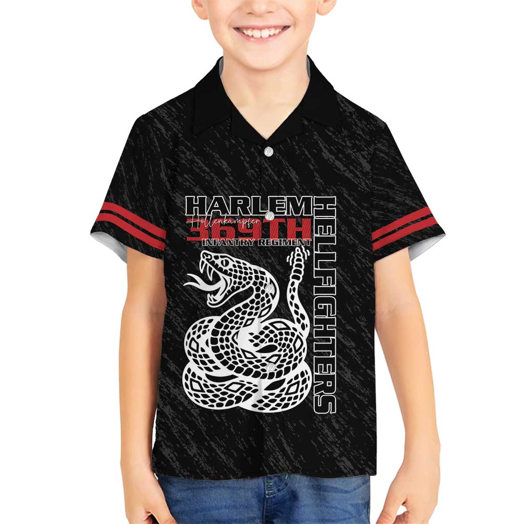 Harlem Hellfighters Family Matching Long Sleeve Bodycon Dress and Hawaiian Shirt 369th Infantry Regiment - Wonder Print Shop