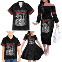 Harlem Hellfighters Family Matching Off The Shoulder Long Sleeve Dress and Hawaiian Shirt 369th Infantry Regiment - Wonder Print Shop