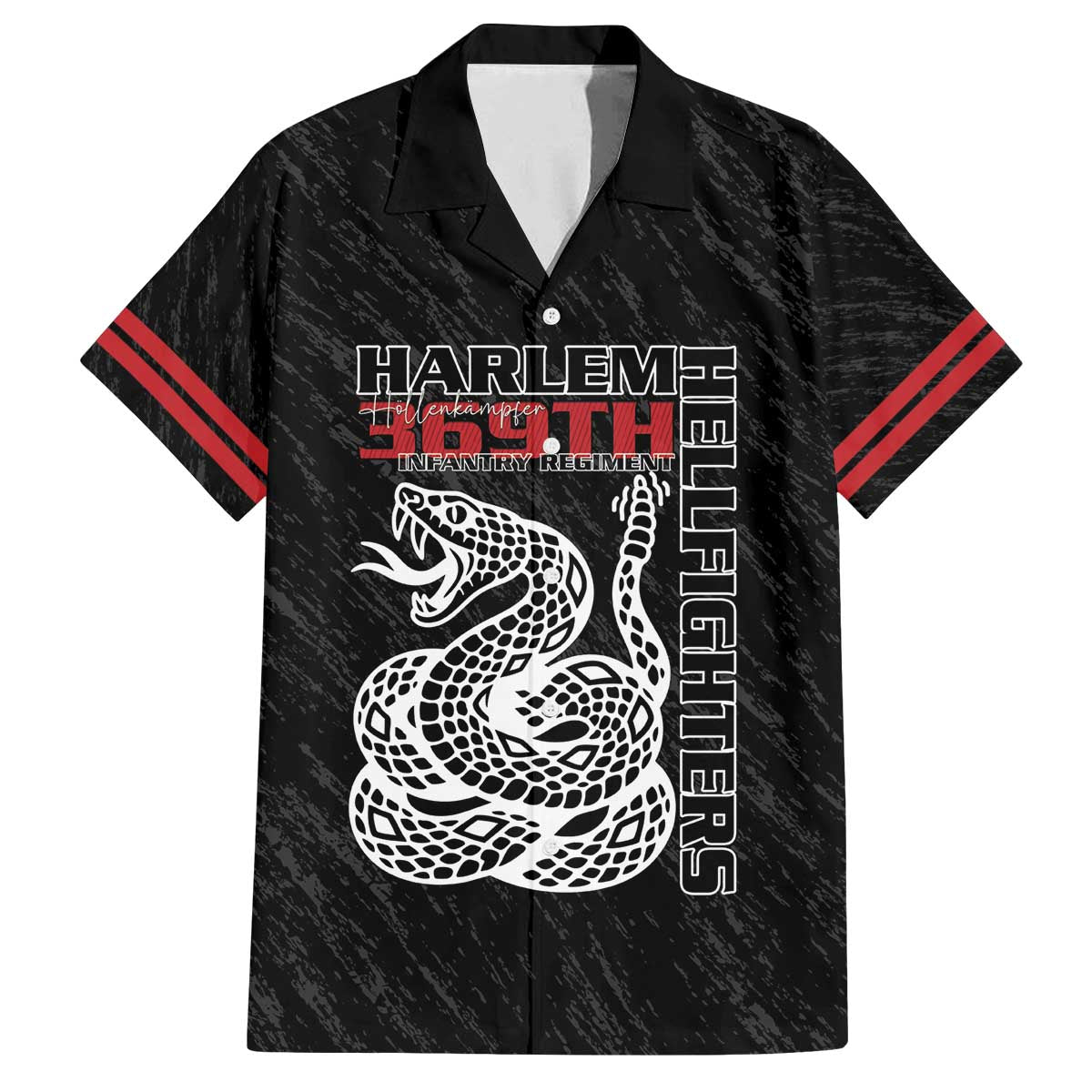 Harlem Hellfighters Family Matching Off The Shoulder Long Sleeve Dress and Hawaiian Shirt 369th Infantry Regiment - Wonder Print Shop