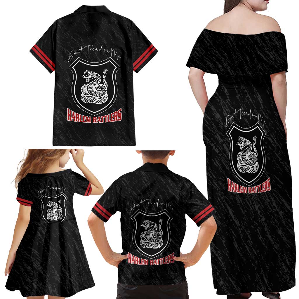 Harlem Hellfighters Family Matching Off Shoulder Maxi Dress and Hawaiian Shirt 369th Infantry Regiment - Wonder Print Shop