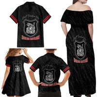 Harlem Hellfighters Family Matching Off Shoulder Maxi Dress and Hawaiian Shirt 369th Infantry Regiment - Wonder Print Shop