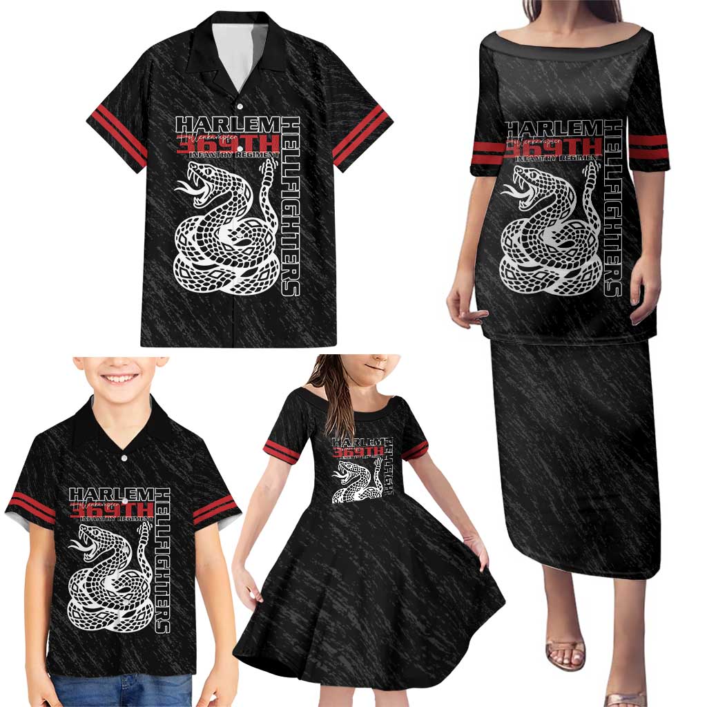 Harlem Hellfighters Family Matching Puletasi and Hawaiian Shirt 369th Infantry Regiment - Wonder Print Shop