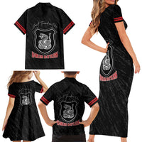 Harlem Hellfighters Family Matching Short Sleeve Bodycon Dress and Hawaiian Shirt 369th Infantry Regiment - Wonder Print Shop