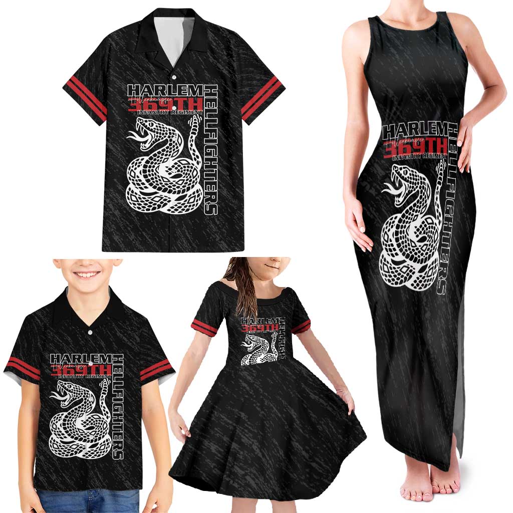 Harlem Hellfighters Family Matching Tank Maxi Dress and Hawaiian Shirt 369th Infantry Regiment - Wonder Print Shop