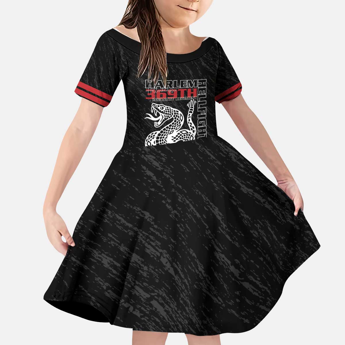 Harlem Hellfighters Kid Short Sleeve Dress 369th Infantry Regiment - Wonder Print Shop