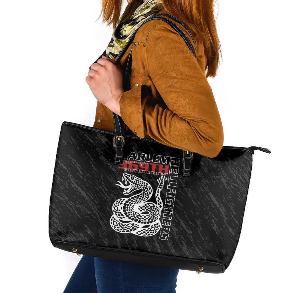 Harlem Hellfighters Leather Tote Bag 369th Infantry Regiment - Wonder Print Shop
