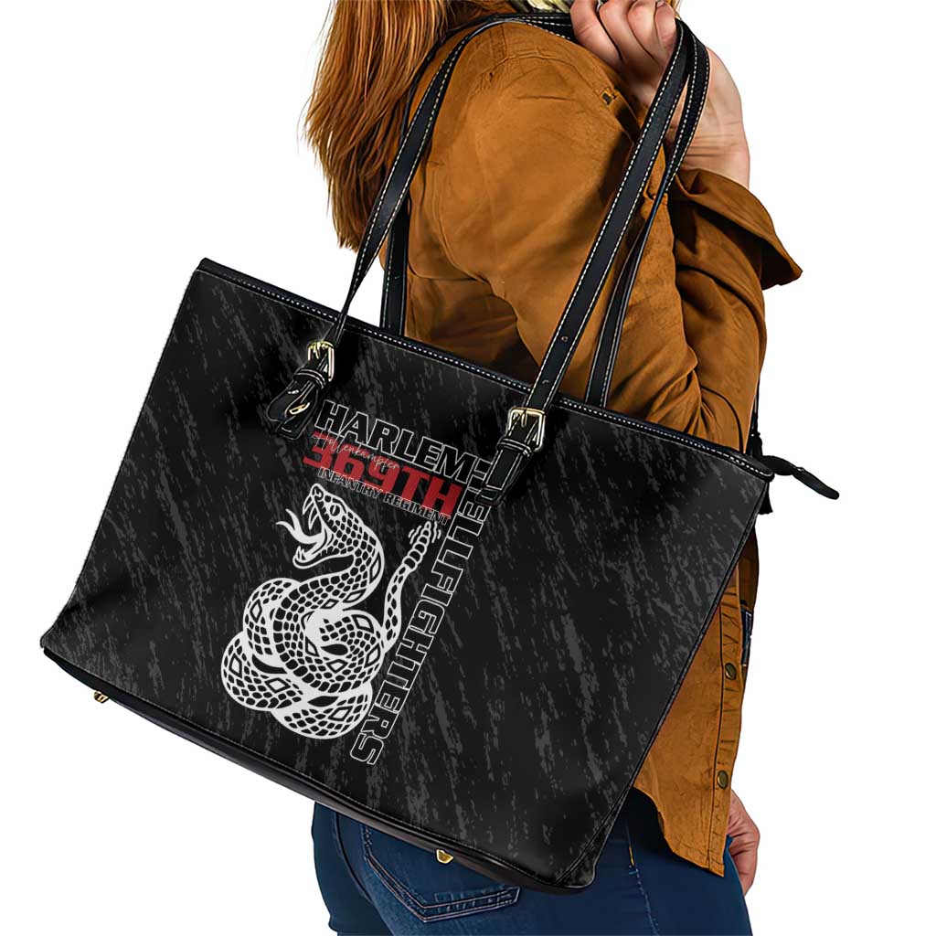 Harlem Hellfighters Leather Tote Bag 369th Infantry Regiment - Wonder Print Shop