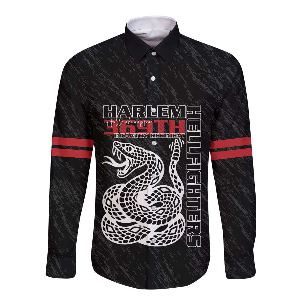 Harlem Hellfighters Long Sleeve Button Shirt 369th Infantry Regiment - Wonder Print Shop