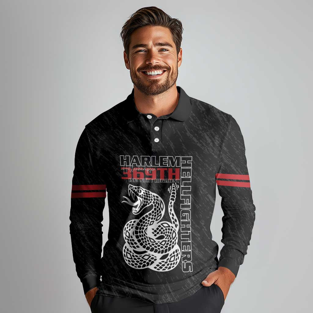 Harlem Hellfighters Long Sleeve Polo Shirt 369th Infantry Regiment - Wonder Print Shop