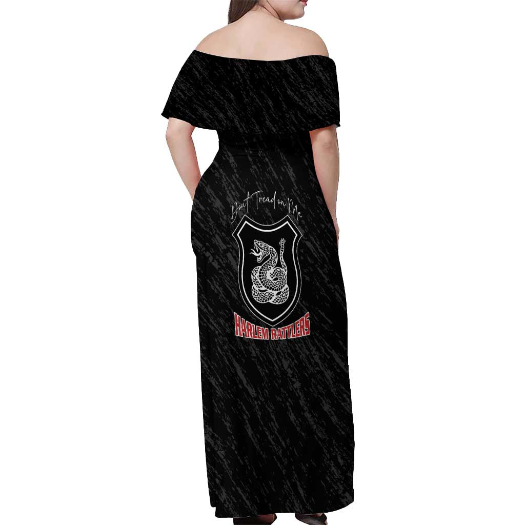 Harlem Hellfighters Off Shoulder Maxi Dress 369th Infantry Regiment - Wonder Print Shop