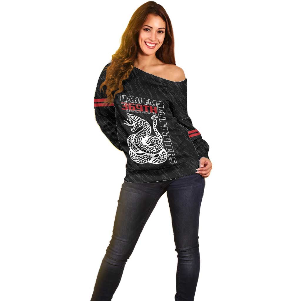 Harlem Hellfighters Off Shoulder Sweater 369th Infantry Regiment - Wonder Print Shop