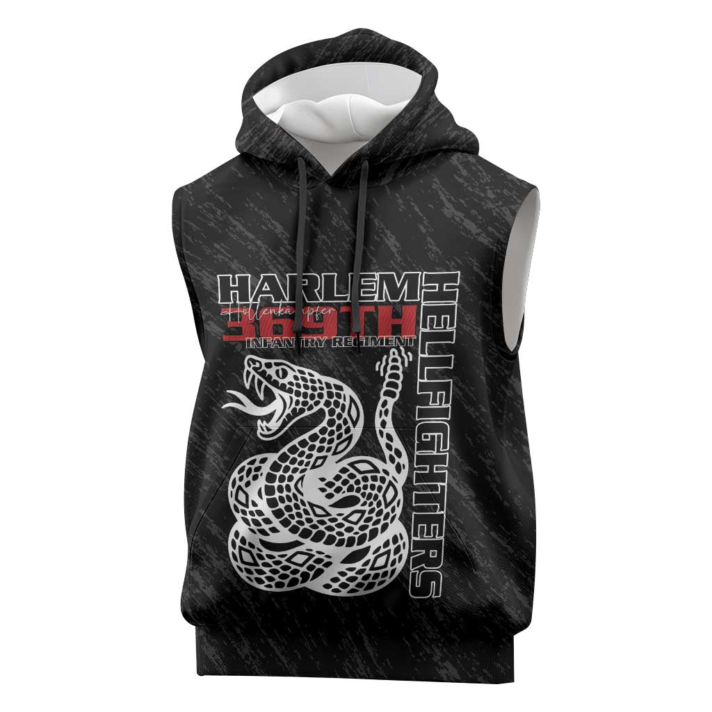 Harlem Hellfighters Sleeveless Hoodie 369th Infantry Regiment - Wonder Print Shop