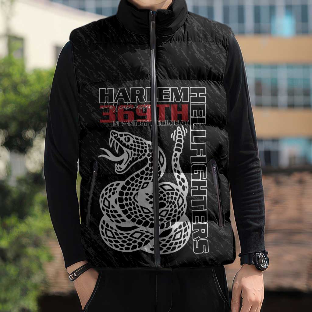 Harlem Hellfighters Sleeveless Puffer Jacket 369th Infantry Regiment - Wonder Print Shop