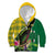 Personalised Dominica Independence Day Kid Hoodie Sisserou Parrot With Tropical Flowers - Wonder Print Shop