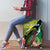Personalised Dominica Independence Day Luggage Cover Sisserou Parrot With Tropical Flowers - Wonder Print Shop