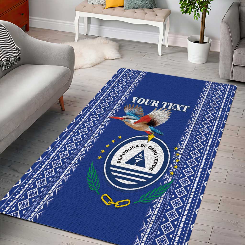 Personalised Cape Verde Area Rug Grey Headed Kingfisher - Coat Of Arms - Wonder Print Shop
