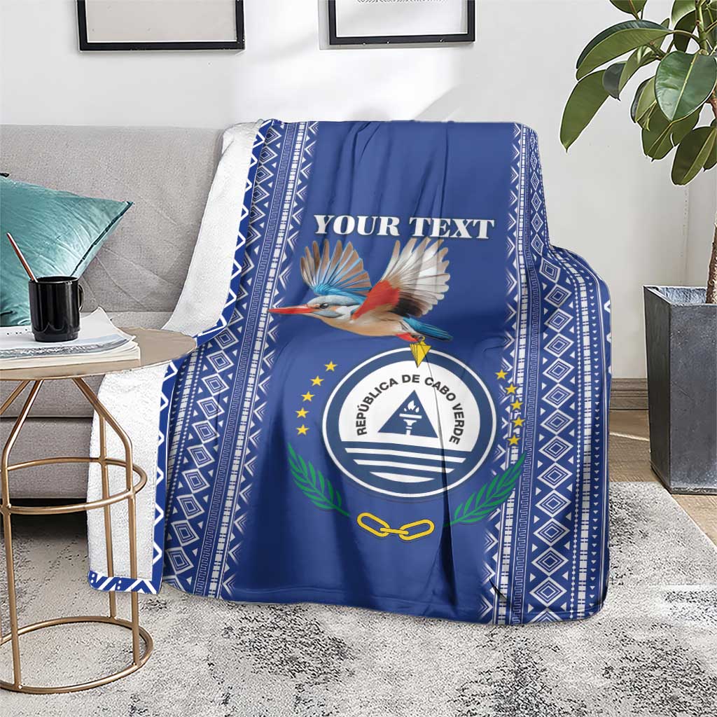 Personalised Cape Verde Blanket Grey Headed Kingfisher - Coat Of Arms