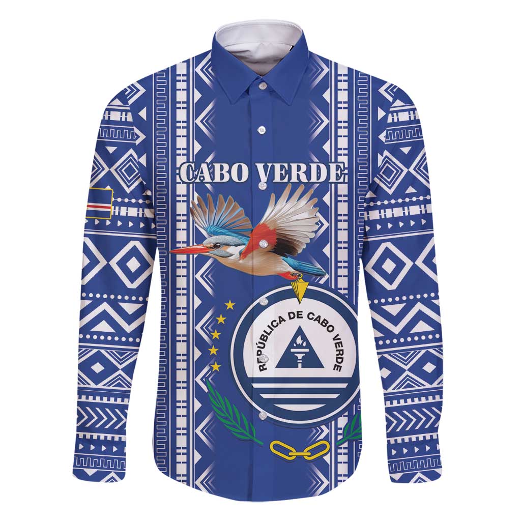 Personalised Cape Verde Family Matching Mermaid Dress and Hawaiian Shirt Grey Headed Kingfisher - Coat Of Arms - Wonder Print Shop