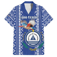 Personalised Cape Verde Family Matching Off Shoulder Maxi Dress and Hawaiian Shirt Grey Headed Kingfisher - Coat Of Arms - Wonder Print Shop