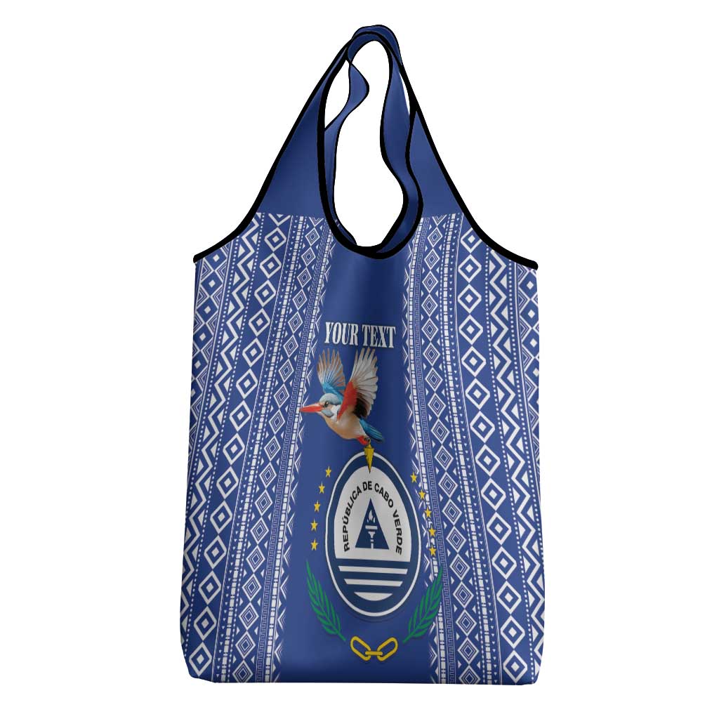 Personalised Cape Verde Grocery Bag Grey Headed Kingfisher - Coat Of Arms