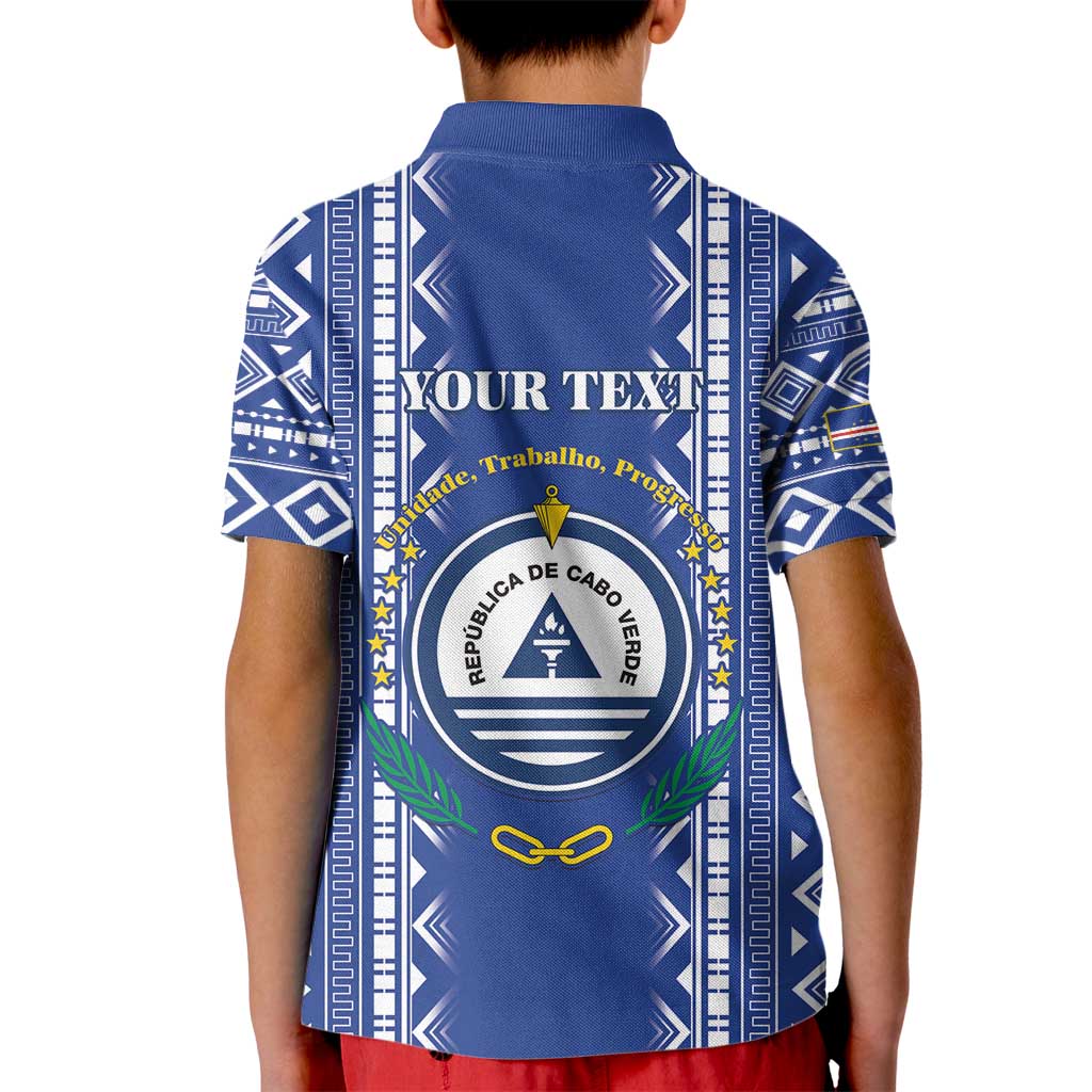 Personalised Cape Verde Kid Polo Shirt Grey Headed Kingfisher - Coat Of Arms - Wonder Print Shop