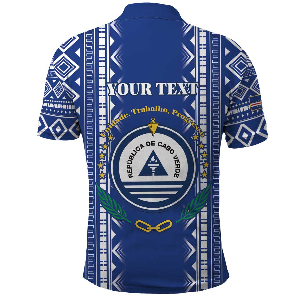 Personalised Cape Verde Polo Shirt Grey Headed Kingfisher - Coat Of Arms - Wonder Print Shop