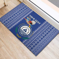 Personalised Cape Verde Rubber Doormat Grey Headed Kingfisher - Coat Of Arms - Wonder Print Shop