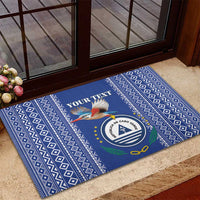 Personalised Cape Verde Rubber Doormat Grey Headed Kingfisher - Coat Of Arms - Wonder Print Shop