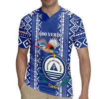 Personalised Cape Verde Rugby Jersey Grey Headed Kingfisher - Coat Of Arms - Wonder Print Shop