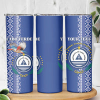 Personalised Cape Verde Skinny Tumbler Grey Headed Kingfisher - Coat Of Arms - Wonder Print Shop