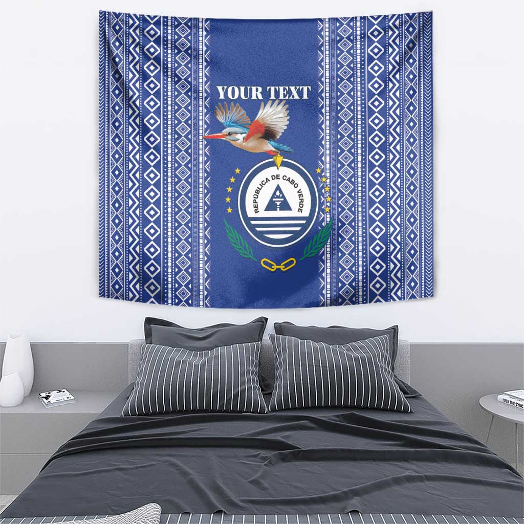 Personalised Cape Verde Tapestry Grey Headed Kingfisher - Coat Of Arms - Wonder Print Shop