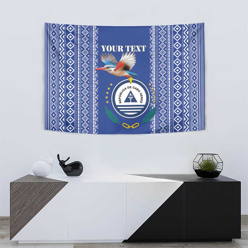 Personalised Cape Verde Tapestry Grey Headed Kingfisher - Coat Of Arms - Wonder Print Shop