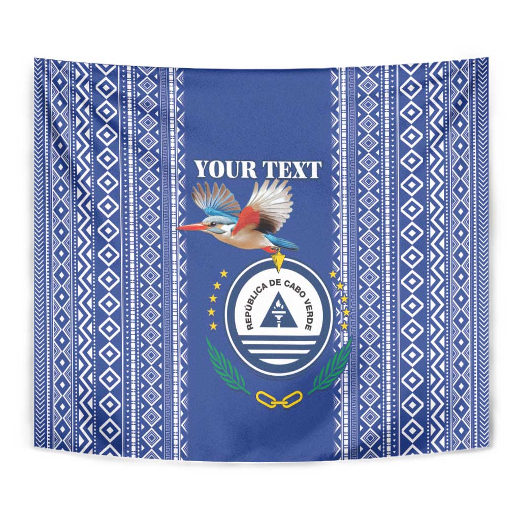 Personalised Cape Verde Tapestry Grey Headed Kingfisher - Coat Of Arms - Wonder Print Shop