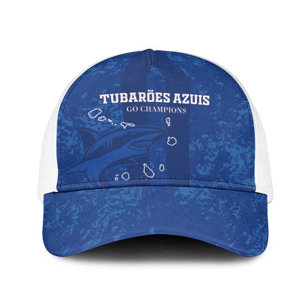 Cape Verde Football Baseball Net Cap Go Champions Tubaroes Azuis - Wonder Print Shop