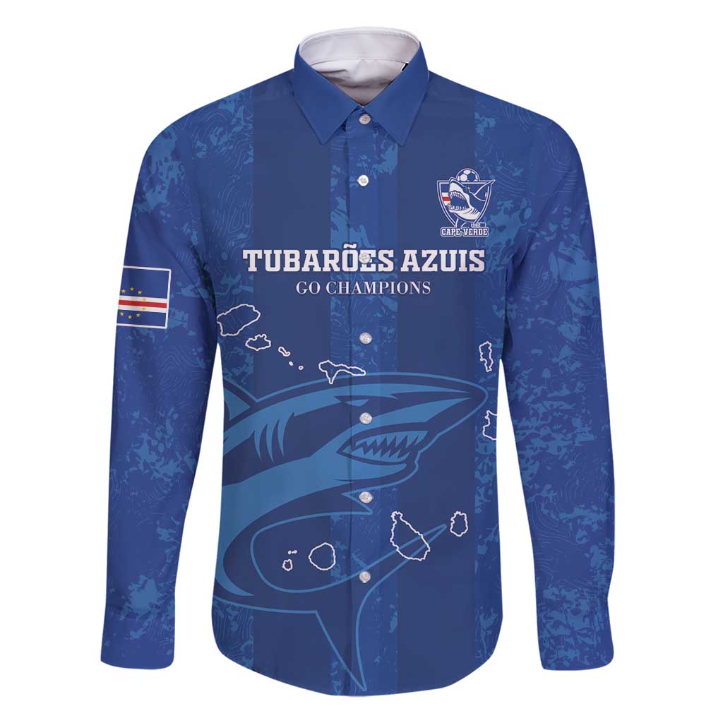 Custom Cape Verde Football Family Matching Mermaid Dress and Hawaiian Shirt Go Champions Tubaroes Azuis - Wonder Print Shop