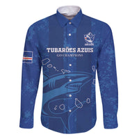 Custom Cape Verde Football Family Matching Off The Shoulder Long Sleeve Dress and Hawaiian Shirt Go Champions Tubaroes Azuis - Wonder Print Shop