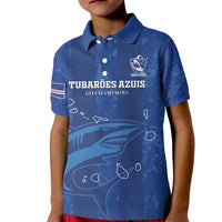 Custom Cape Verde Football Kid Polo Shirt Go Champions Tubaroes Azuis - Wonder Print Shop