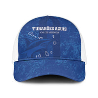 Cape Verde Football Mesh Trucker Cap Go Champions Tubaroes Azuis - Wonder Print Shop