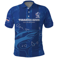 Custom Cape Verde Football Polo Shirt Go Champions Tubaroes Azuis - Wonder Print Shop