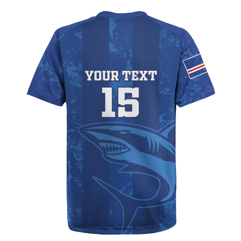 Custom Cape Verde Football Rugby Jersey Go Champions Tubaroes Azuis - Wonder Print Shop