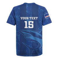Custom Cape Verde Football Rugby Jersey Go Champions Tubaroes Azuis - Wonder Print Shop