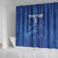 Custom Cape Verde Football Shower Curtain Go Champions Tubaroes Azuis
