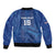 Custom Cape Verde Football Sleeve Zip Bomber Jacket Go Champions Tubaroes Azuis - Wonder Print Shop