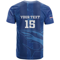 Custom Cape Verde Football T Shirt Go Champions Tubaroes Azuis - Wonder Print Shop