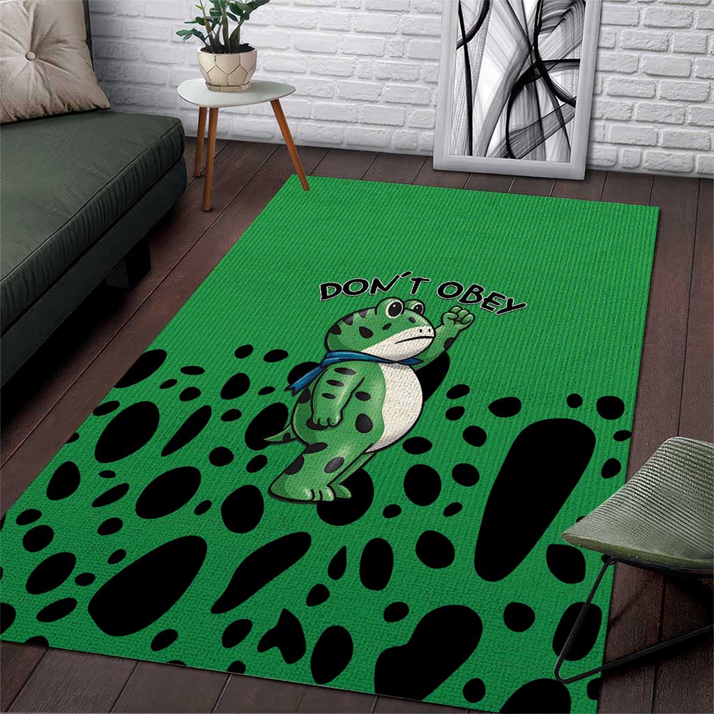Don't Obey Portland Frog Protest Area Rug Anti-Fascism - Wonder Print Shop