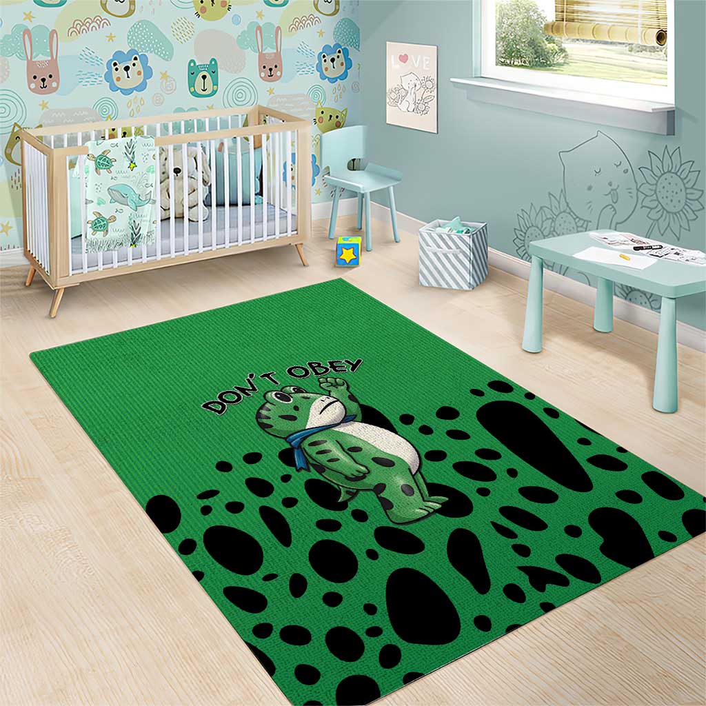 Don't Obey Portland Frog Protest Area Rug Anti-Fascism - Wonder Print Shop