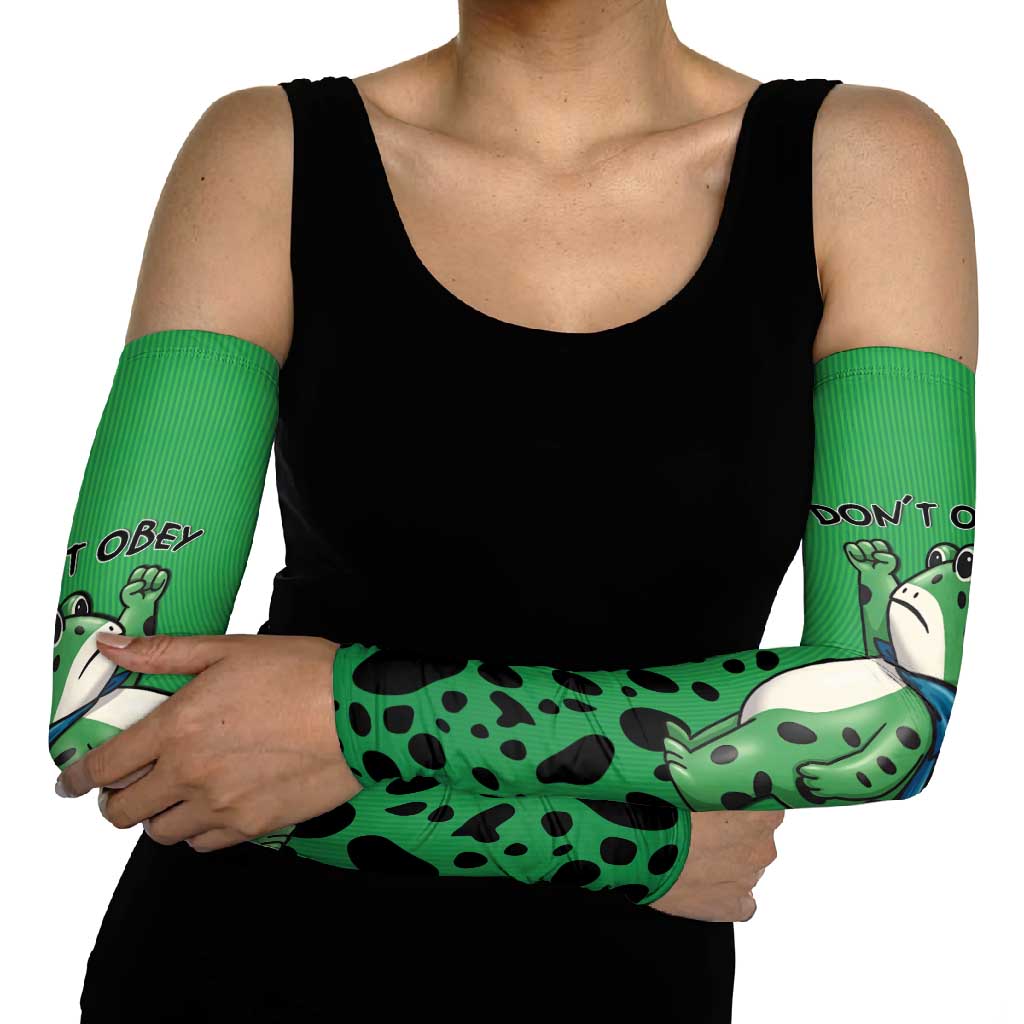 Don't Obey Portland Frog Protest Arm Sleeves Anti-Fascism - Wonder Print Shop